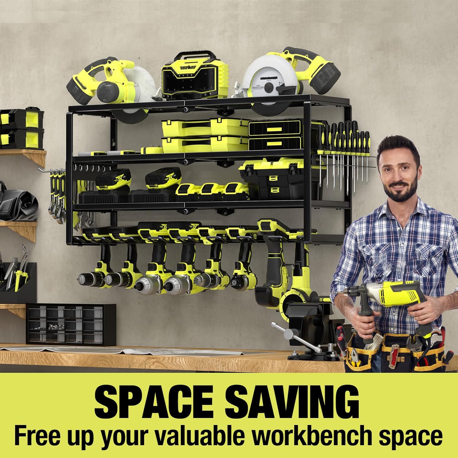 4 Layer Wall Mount Power Tool  - Power Tools Toolstation 评论和价格