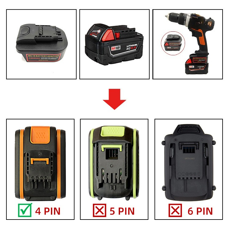 For Worx 20V 4-Pin Orange Powe - Power Tools Orange 评论和价格