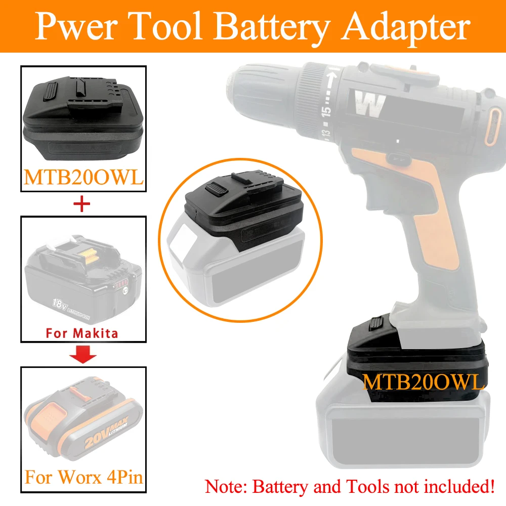 Li-ion Battery Adapter for Mak - Power Tools Orange 评论和价格