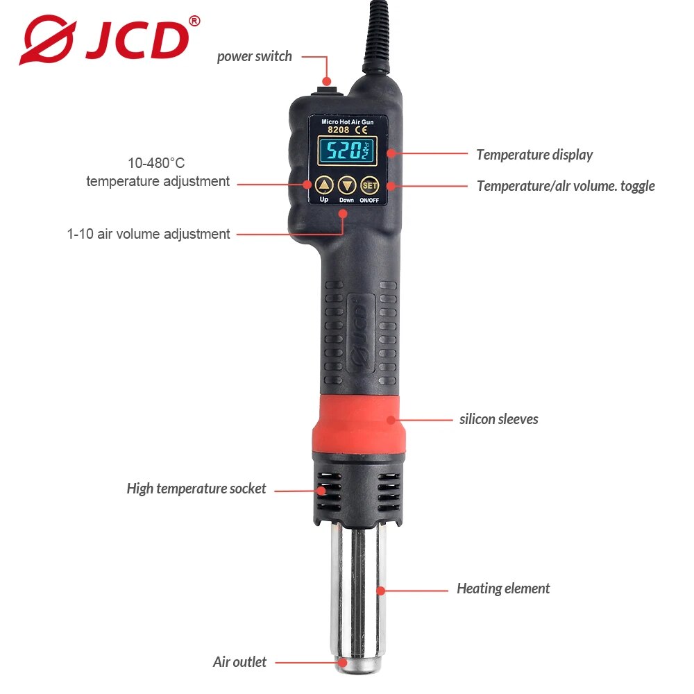 JCD Micro Hot Air Gun 8208 750 - Heat Gun Variable 评论和价格