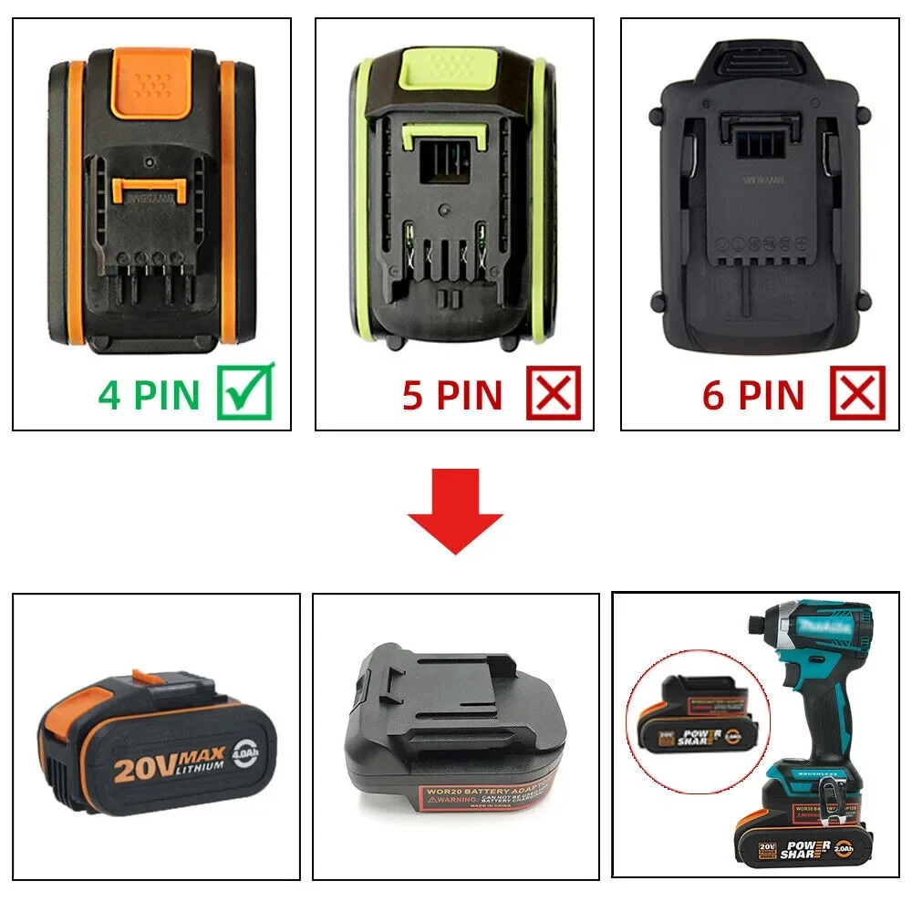 Converter Battery Adapter For  - Power Tools Orange 评论和价格